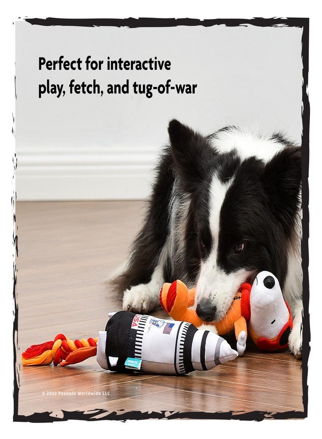 Peanuts for Pets Space Explorer Snoopy Plush and Rocket Ship Rope Tug Dog Toy Set, Squeaky Puppy Toys, Stuffed Animal, Ideal for Dog Birthday, Small and Large Dogs - Image 4
